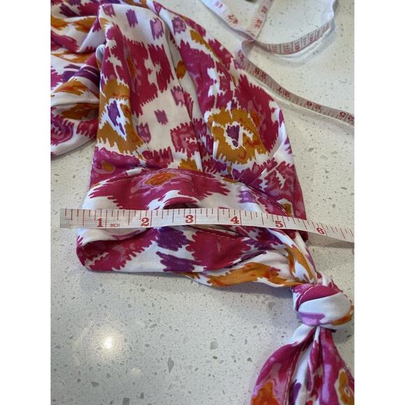 Christian Siriano Boho Artsy Blouse Top Shirt Open Collar‎ Size Large - Picture 11 of 11